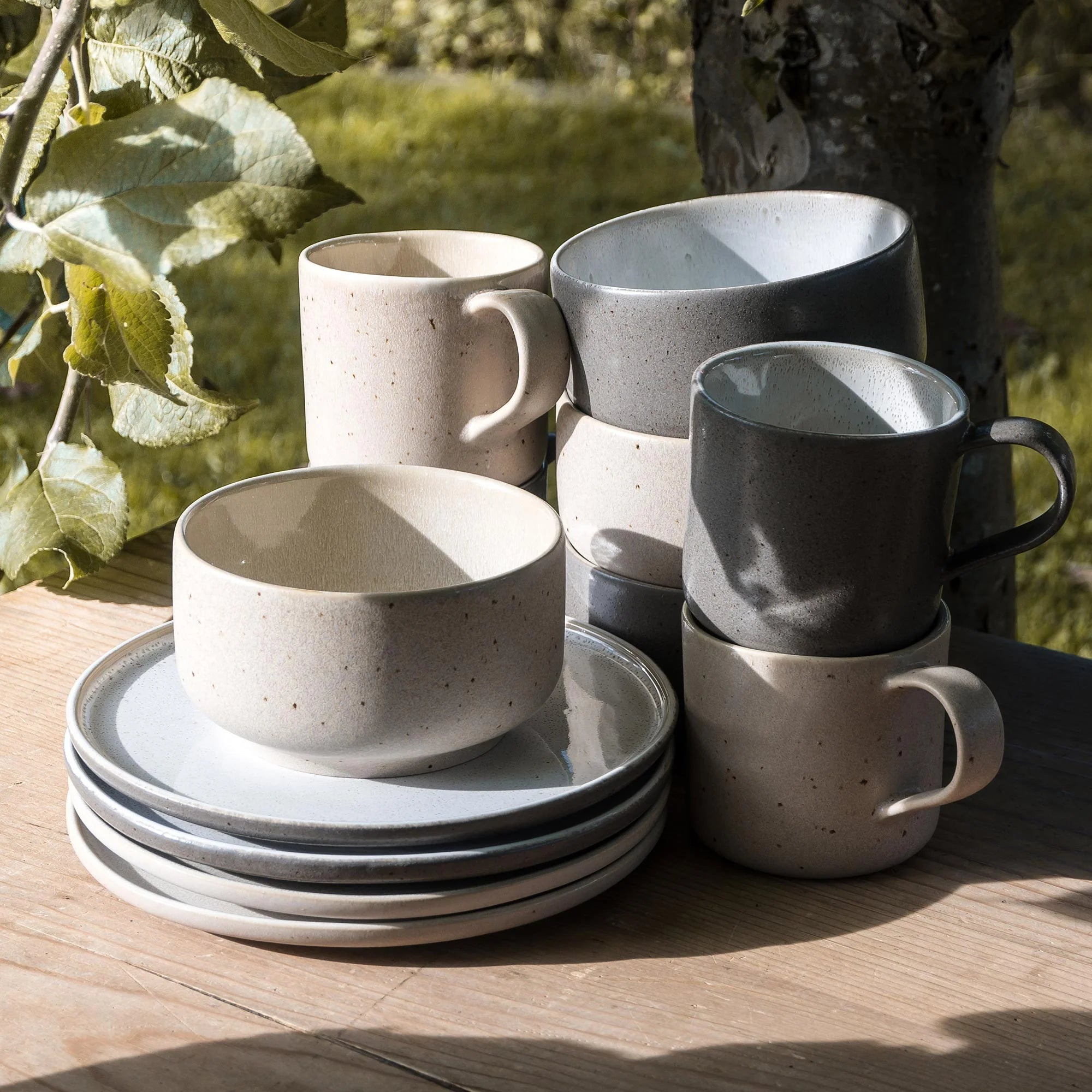 Mea-Living STONEWARE Espressobecher Polarweiß Mit Herz – Handgemachtes Steingut, 150 Ml