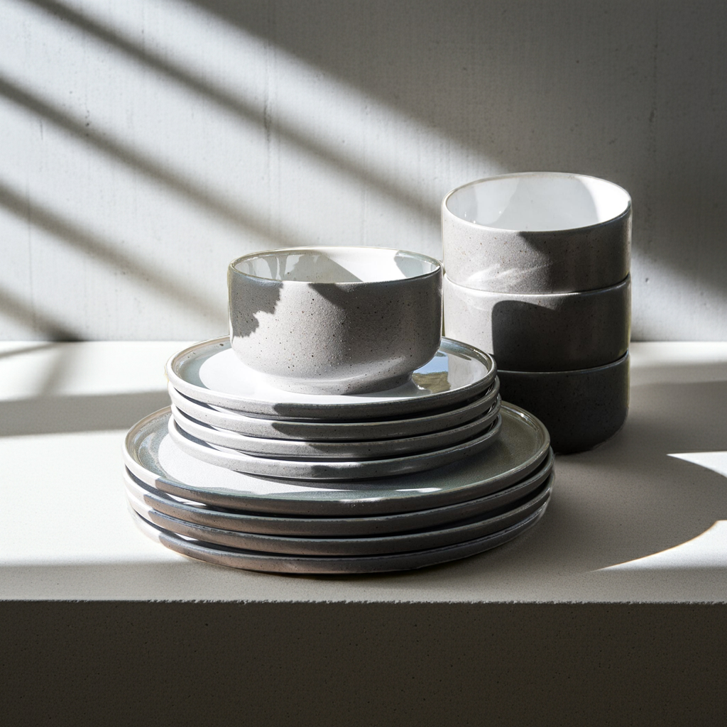 Steingut Geschirr Lunch Set Ddoria