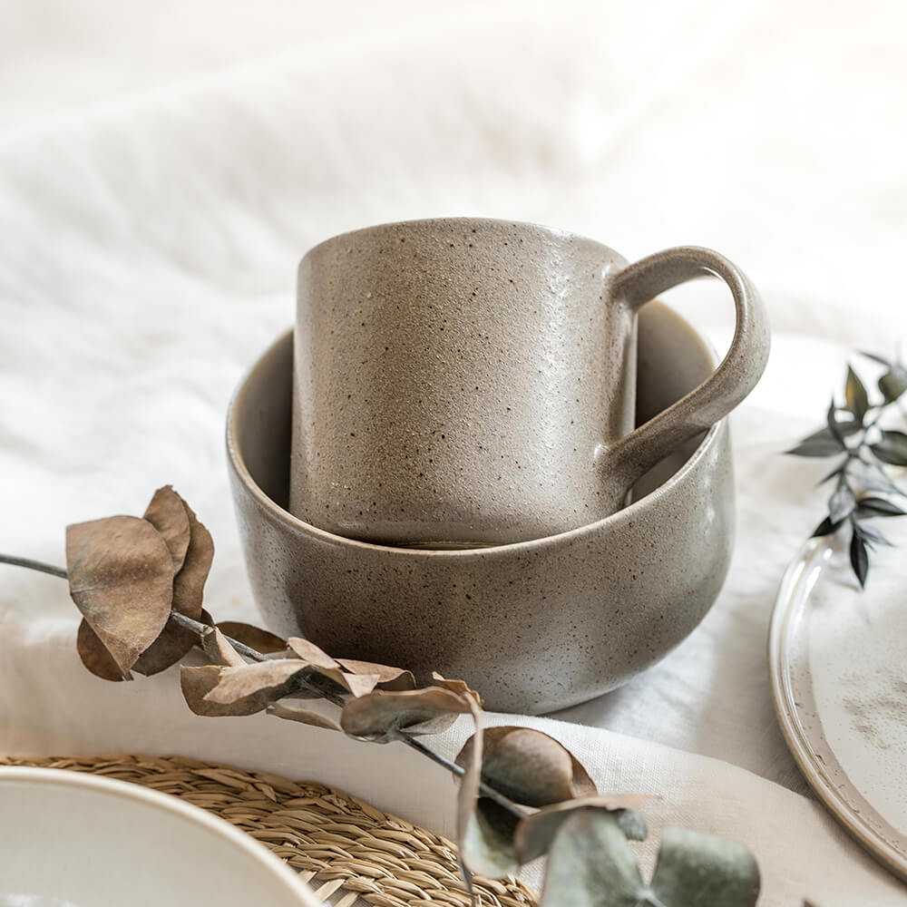 Grey stoneware dinnerware sets best sale